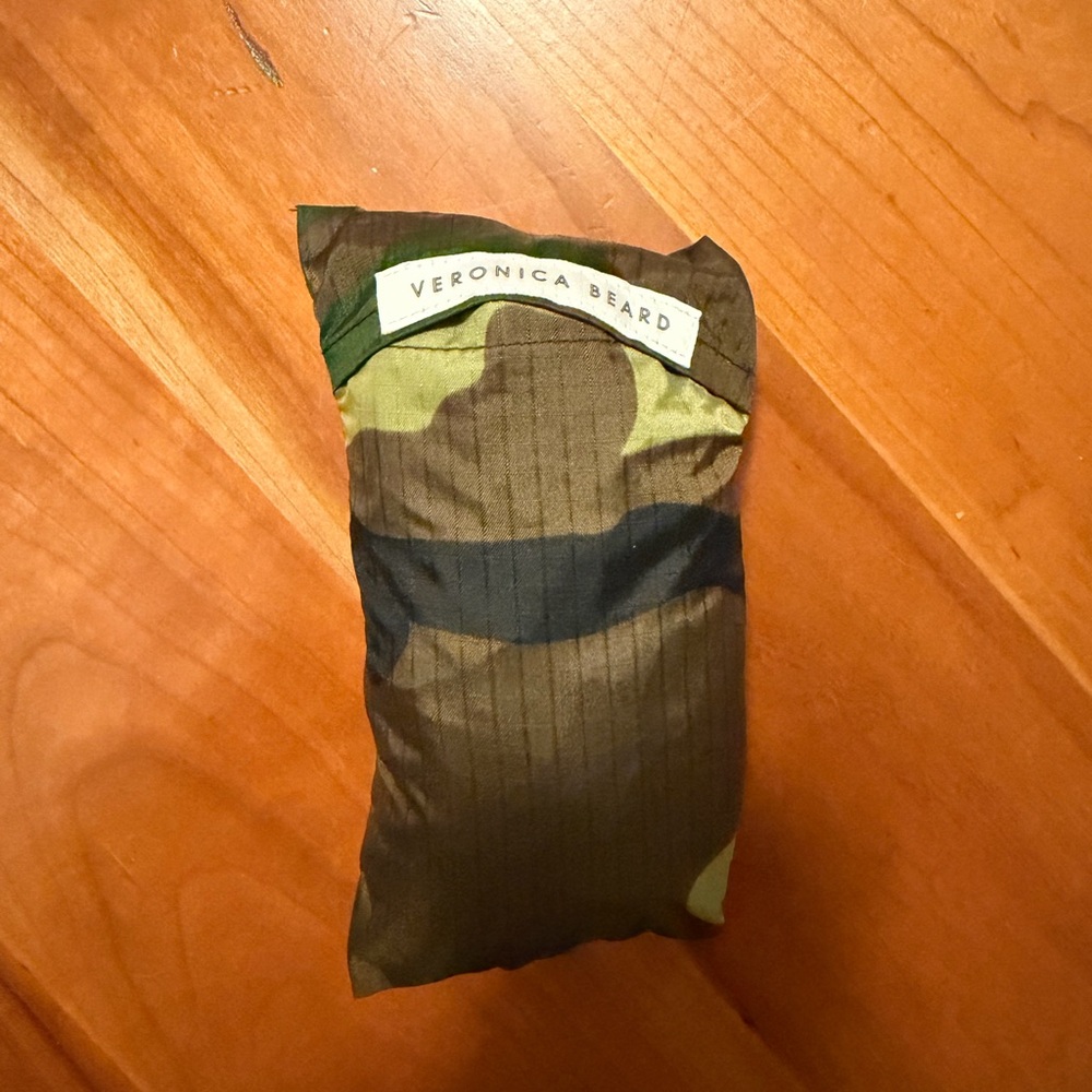 Veronica Beard Camo Packable Tote in Green and Brown